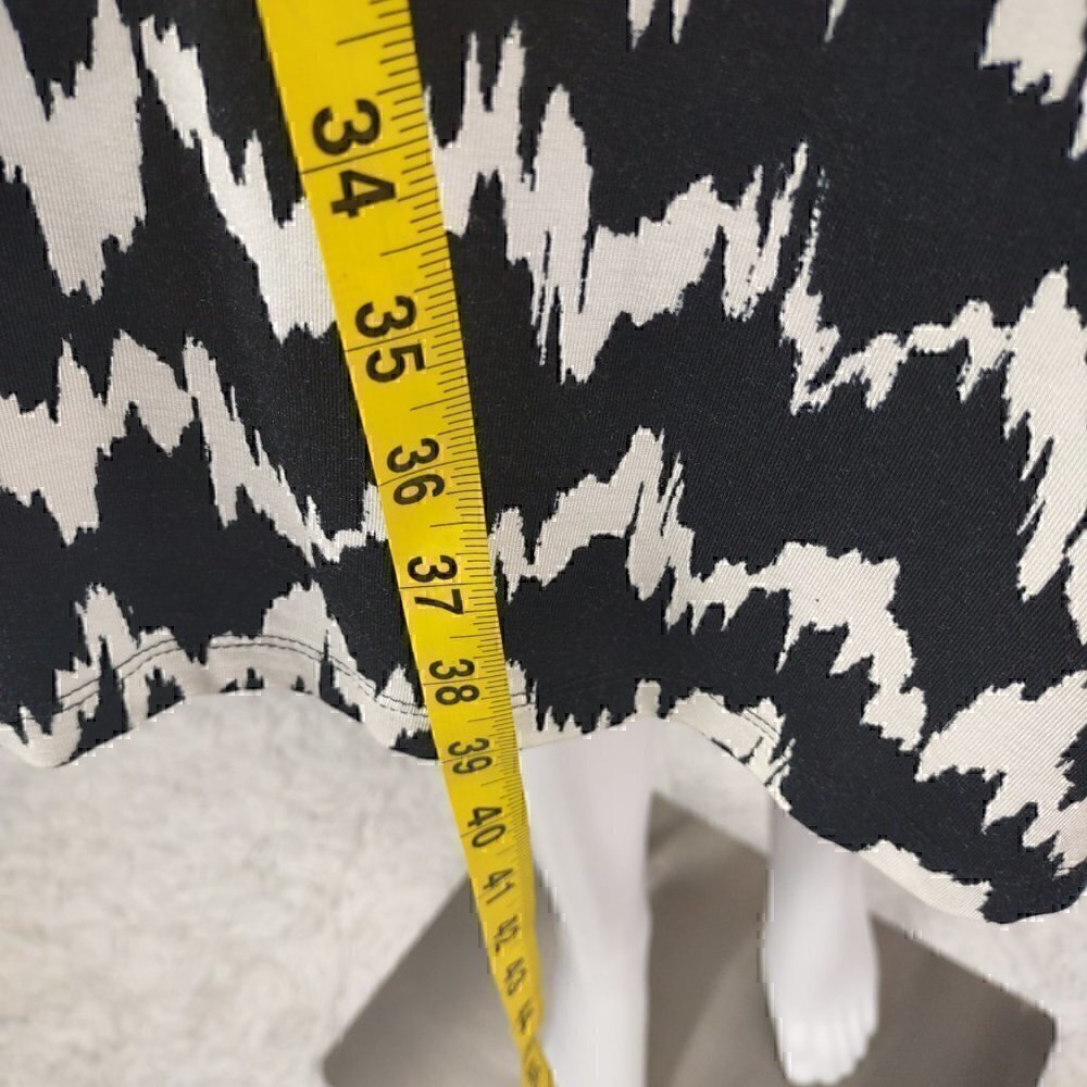 TART Black & White Faux Wrap Surplice Fit & Flare Soft Stretch Dress Sz M (NWT) - Picture 6 of 11